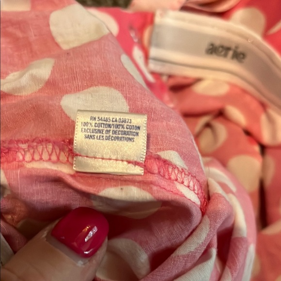 Aerie Pink Polka Dot Pajama Shorts - Picture 4 of 4